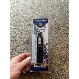 BRAND NEW Wahl 5567-500 Ear, Nose and Brow Wet/dry Trimmer Battery-Operated - Bk